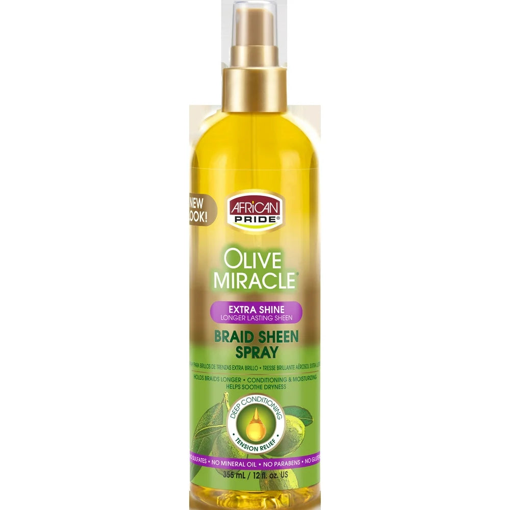 African Pride Olive Miracle Braid Sheen Spray(12oz)#30