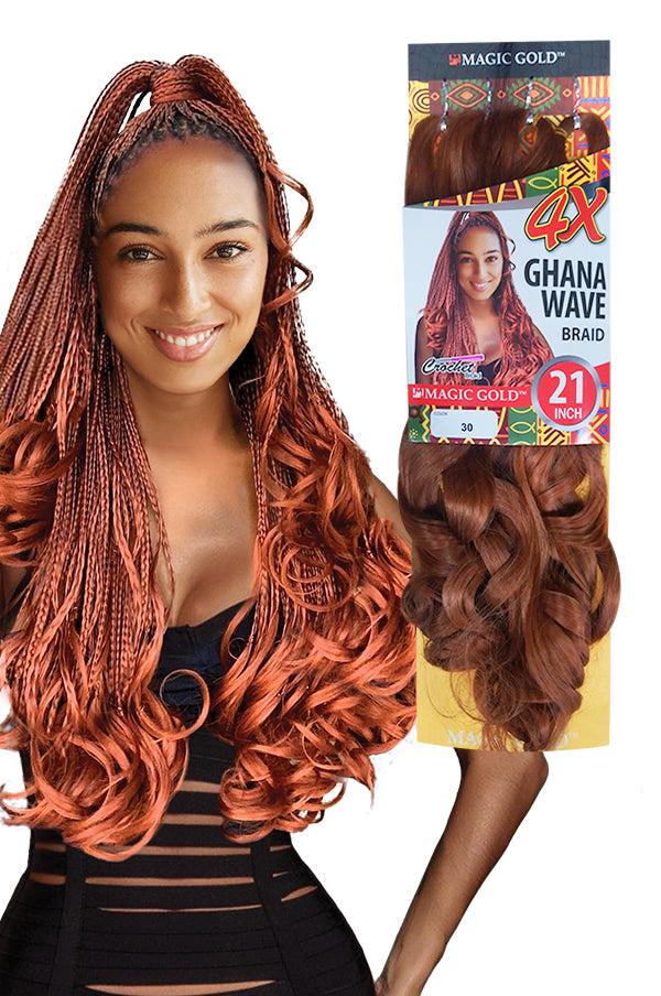 4X Ghana Wave Braid 21"