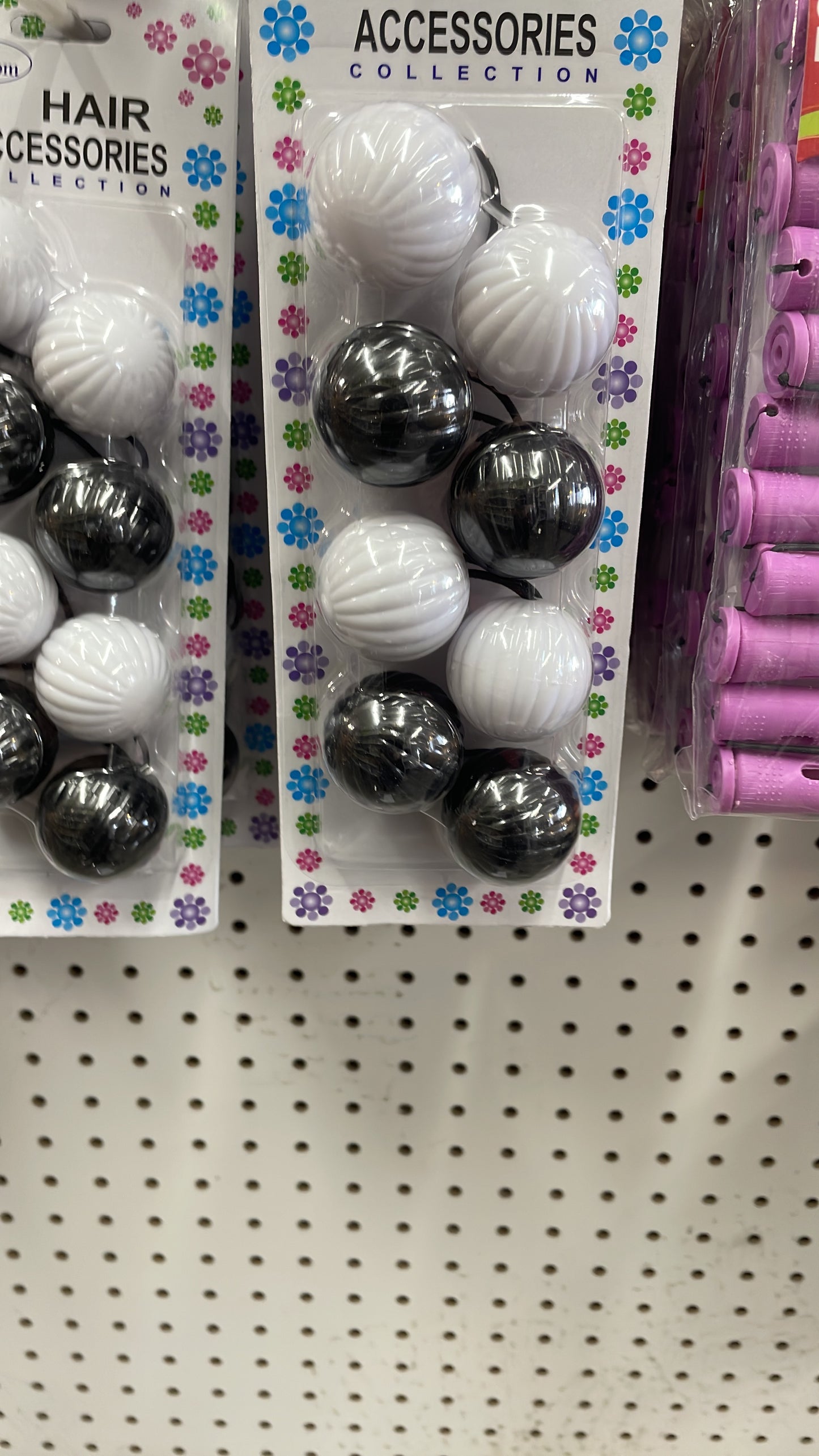 Hair accessories boule noir et blanc