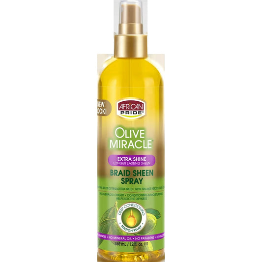 African Pride Olive Miracle Braid Sheen Spray(12oz)#30