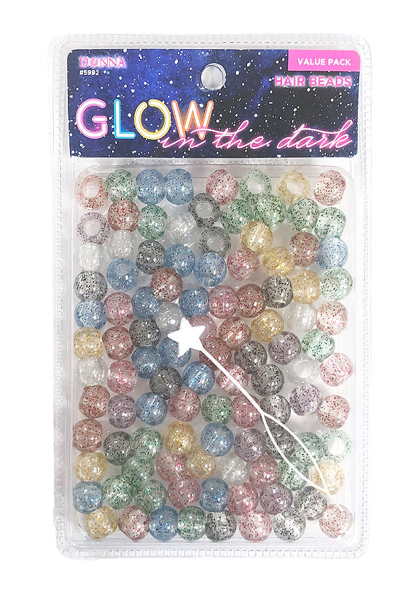 Donna Glow In The Dark Bead Value Pack #5992 Glitter Mixed