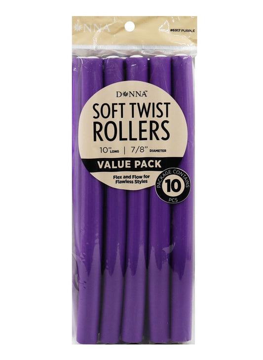 Donna Soft Twist Rollers 10"