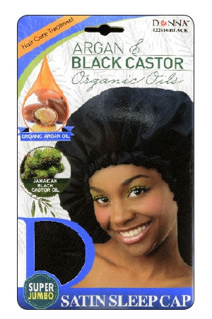 Donna Argan Sleep Cap Super Jumbo(Black)