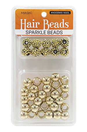 Magic Hair Bead Mix Sparkle White