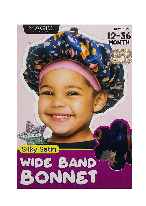 Magic Toddler Silky Satin Wide Bonnet