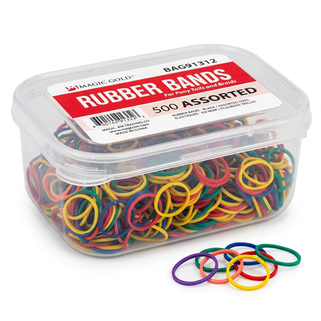 Magic Gold 500 Rubber Bands Assorted