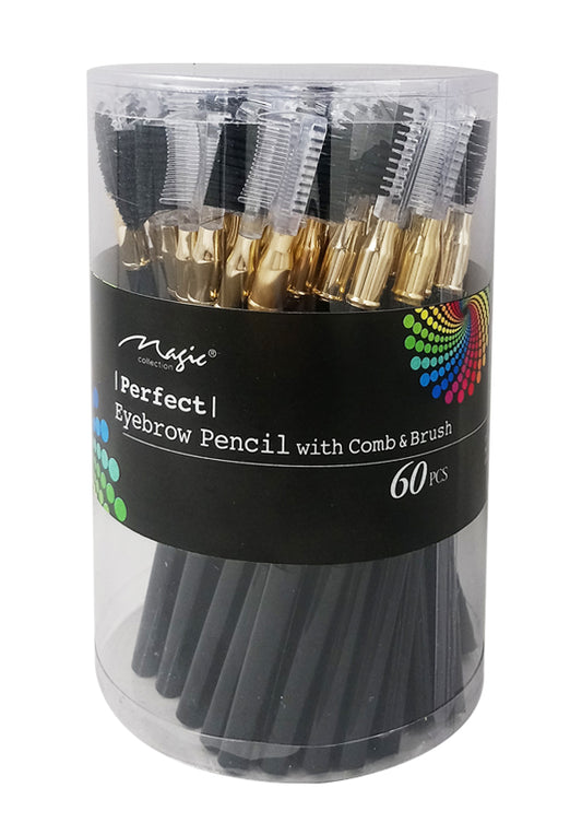 Magic Eyebrow Pencil w/ Comb & Brush -(60 Pcs)