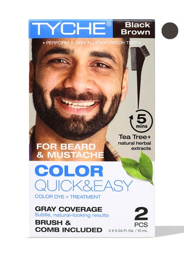 NK TYCHE Beard Color Quick&Easy #Black Brown (2 pc/pk)