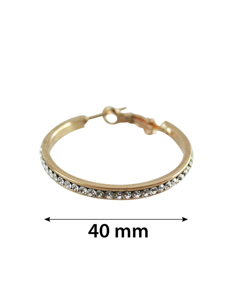 Stone Hoop Earring