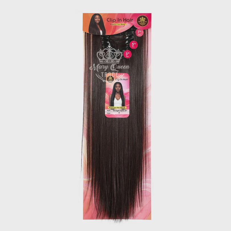 Straight clip in 9pcs 24''