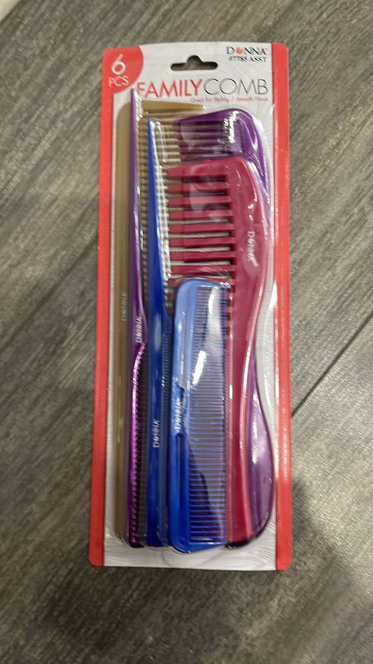 Family comb 6 pcs