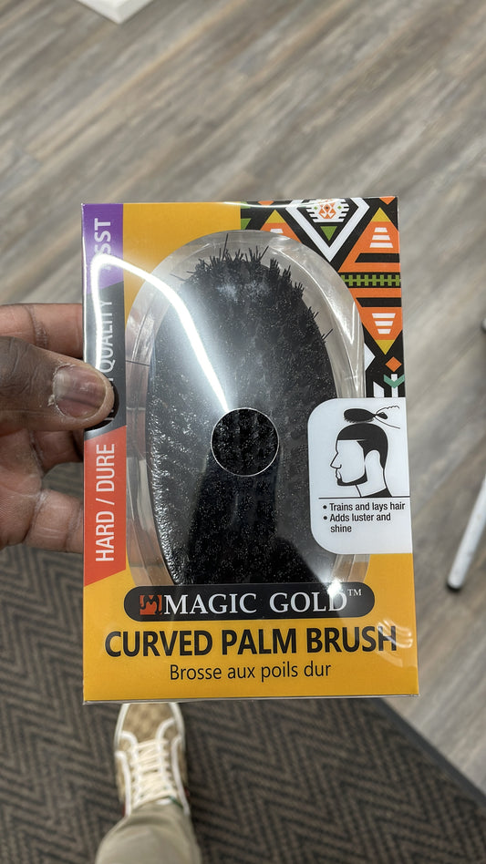 Curved palm brush