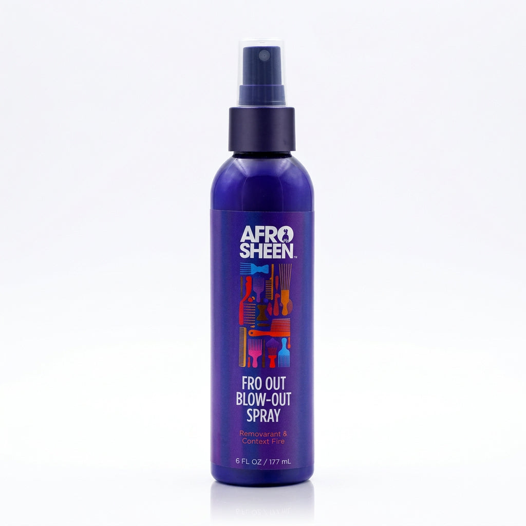 afro sheen fro out blow-out spray